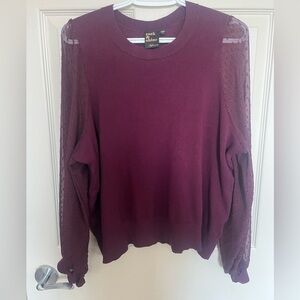 Reitman’s Purple Sheer sleeve Sweater